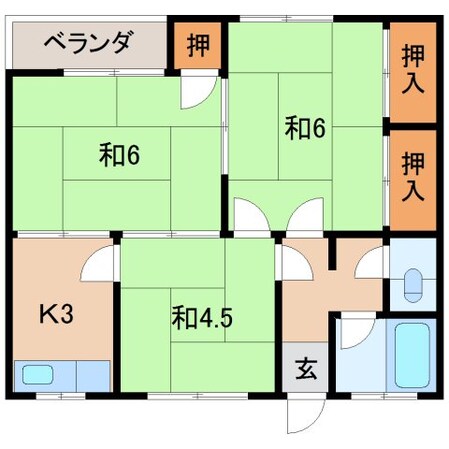 マンション葛城の物件間取画像